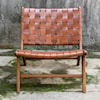 Uttermost Plait Plait Woven Leather Accent Chair