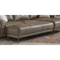 Contemporary Ottoman with Metal Legs