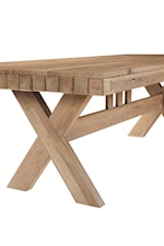 Artisan & Post Dovetail Dining Casual Farmhouse 96" Rectangular Dining Table with Trestle Base