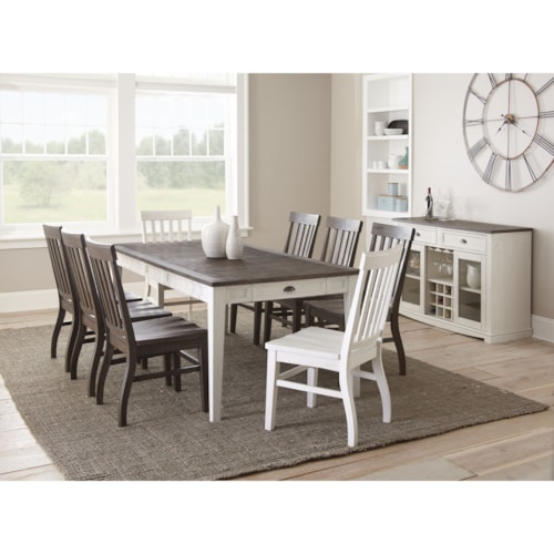 Farmhouse 10-Piece Dining Set with Server