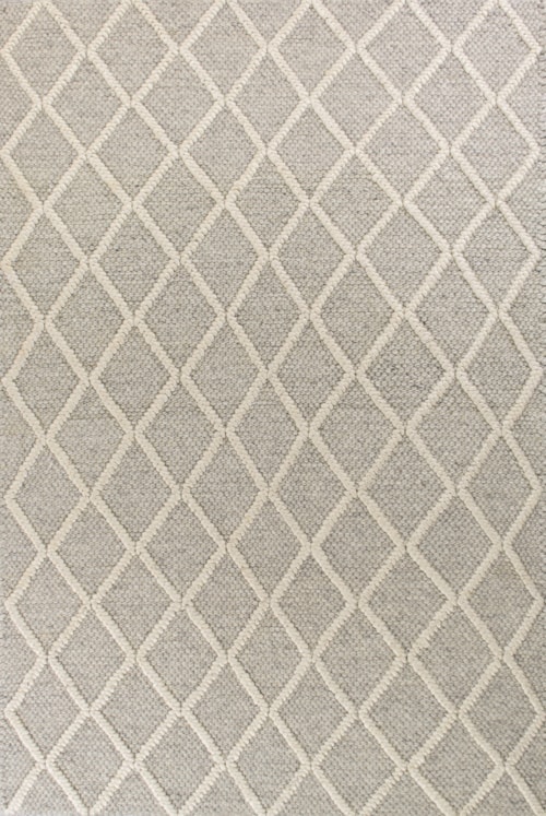 9'6" X 7'6" Grey Diamonds Area Rug