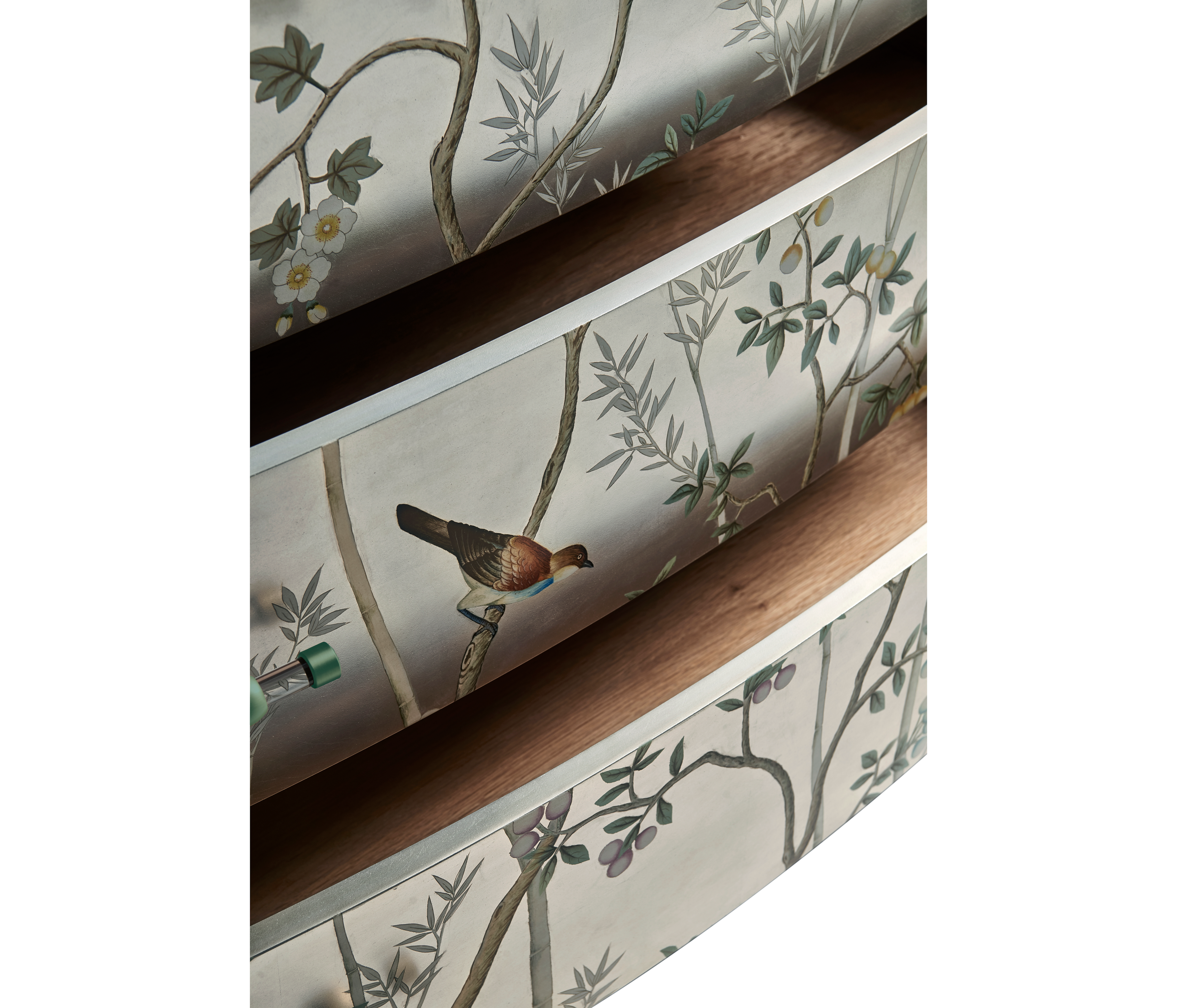 Jonathan Charles JC Modern Shimmering Moon Bow Front Chest