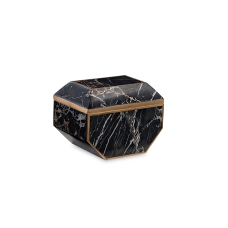 Small Brass And Golden Portoro Box