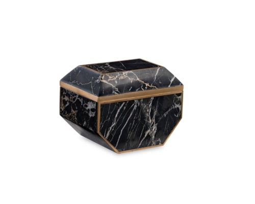 Small Brass And Golden Portoro Box