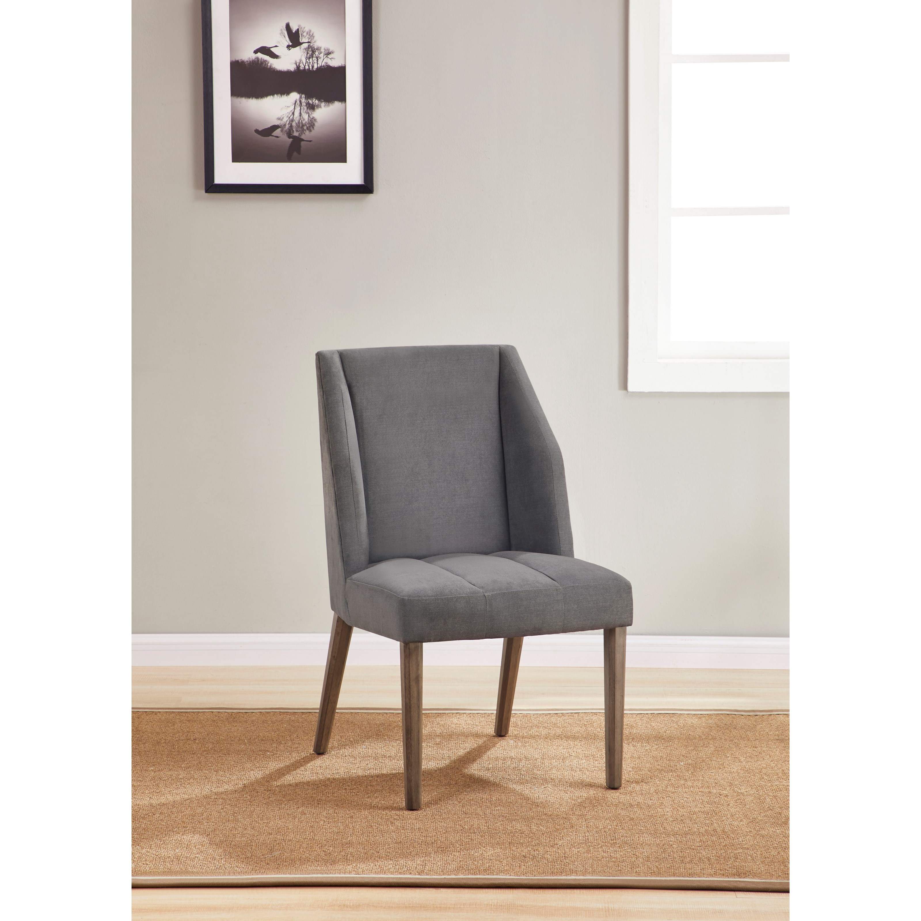 Modus Furniture Crossroads Brodie Chair in Gray Denim