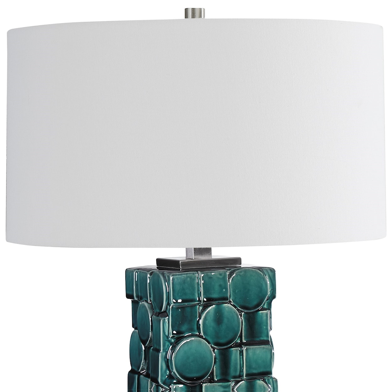 Uttermost Table Lamps Geometry Green Table Lamp