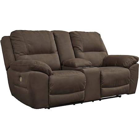 Power Reclining Loveseat with Console