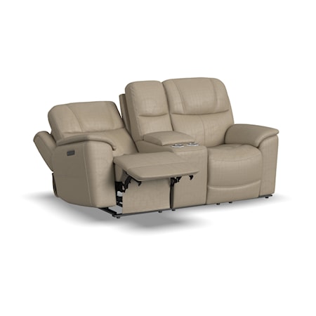 Power Reclining Console Loveseat