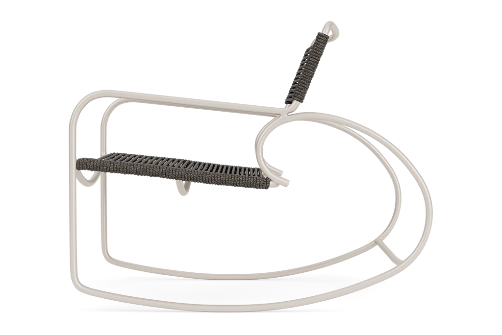 Free-Flowing Open-Back Rope Rocking Chair
