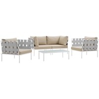 5  Piece Outdoor Patio Aluminum Sectional Sofa Set