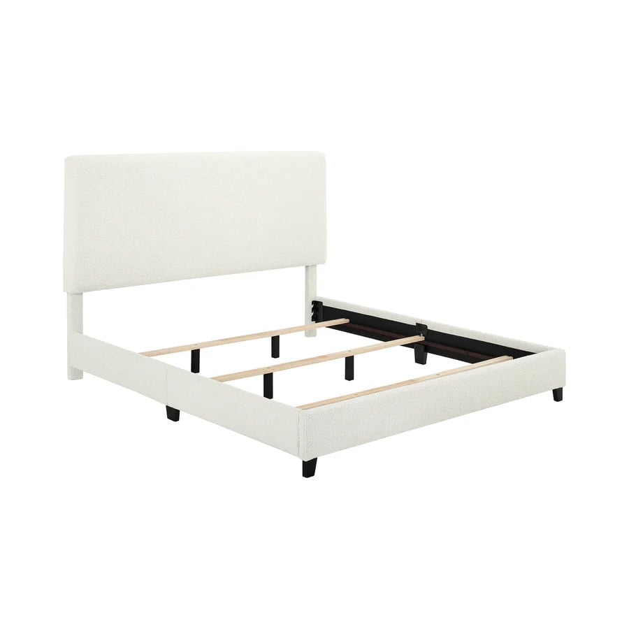 Upholstered King Panel Bed