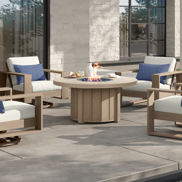 Ebel Fire Pits & Accessories Trevi 50" Round Aluminum Fire Pit And Lid