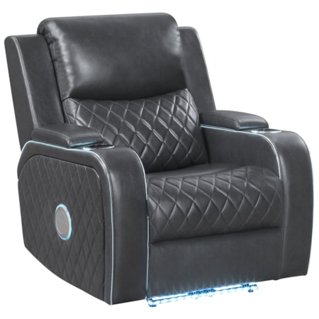 Power Recliner w/Ambient Lighting & Charging