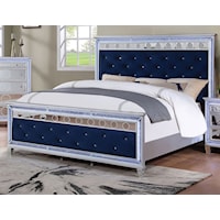 Glam Upholstered King Bed with LED Lighting