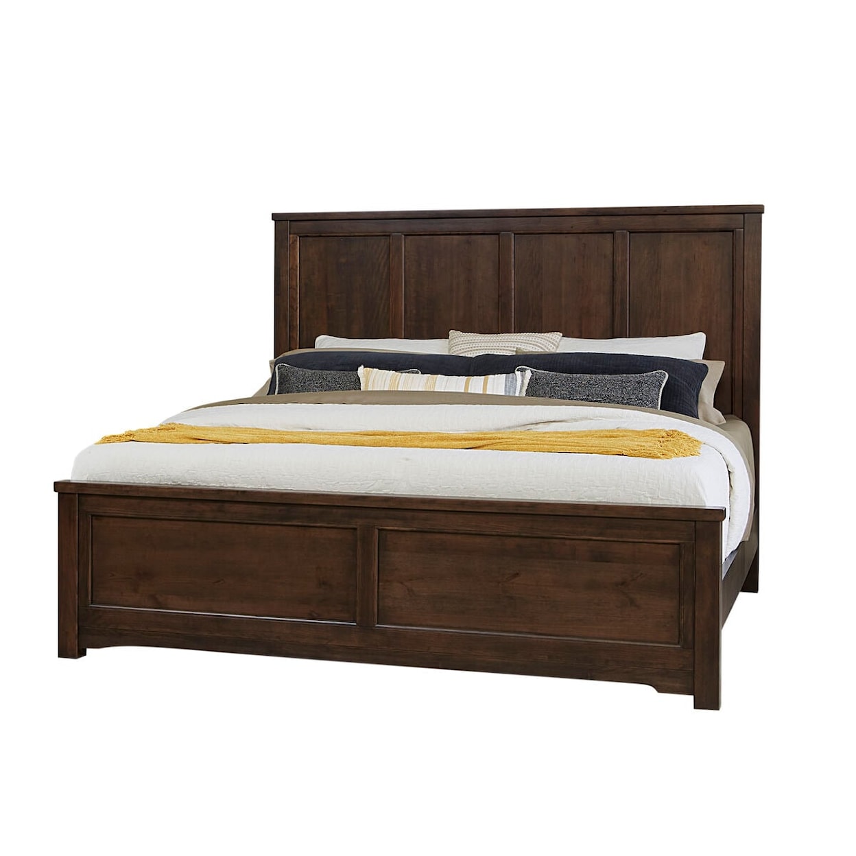 Virginia House Crafted Cherry - Dark King Six Panel Bed
