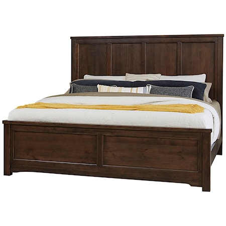 Transitional California King Six Panel Bed