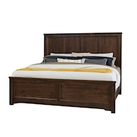 Transitional California King Six Panel Bed