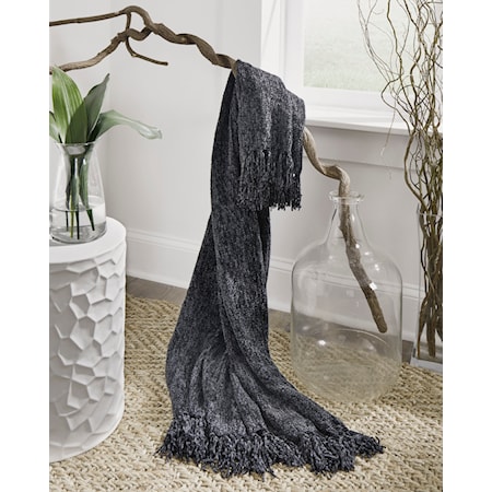 Tamish Black Throw