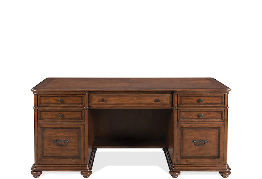 Clinton Hill Executive Desk by Riverside Furniture at Zak's Home