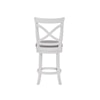 American Woodcrafters Wood Frame Barstools X-Back White Wooden Barstool