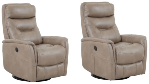 Linen Power Swivel Glider Recliner Two Pack