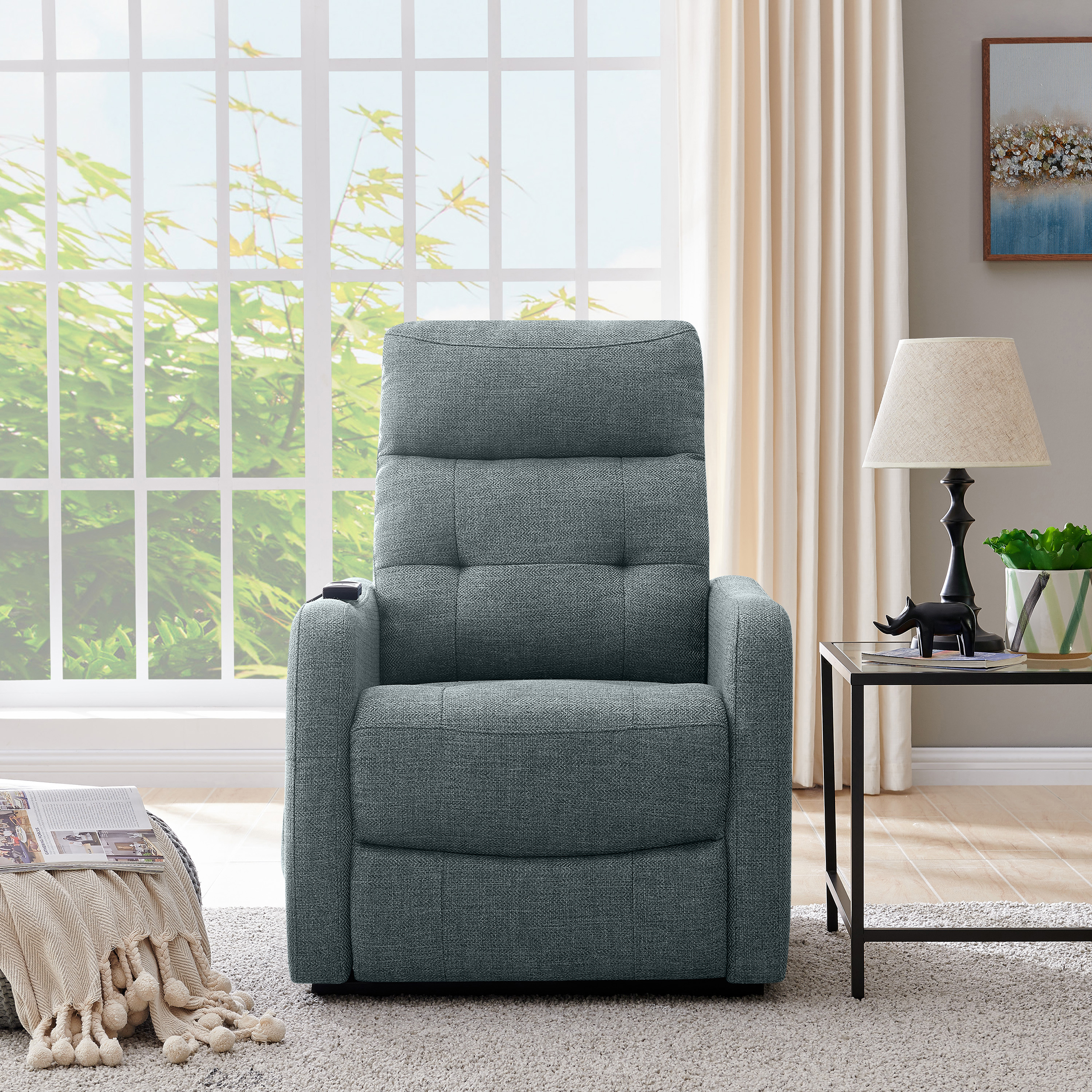 handy living langdale fabric rocker recliner