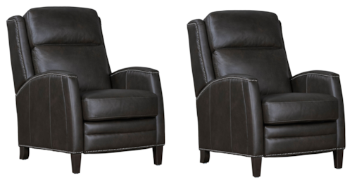 Transitional High Leg Power Recliner with Power Headrest (Set of 2)
