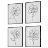 Uttermost Bloom Bloom Black White Framed Prints S/4