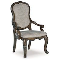 Traditional Dining Upholstered Arm Chair