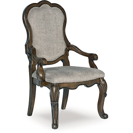 Traditional Dining Upholstered Arm Chair