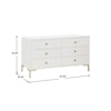 Accentrics Home Accents White and Gold Two Door Accent Chest