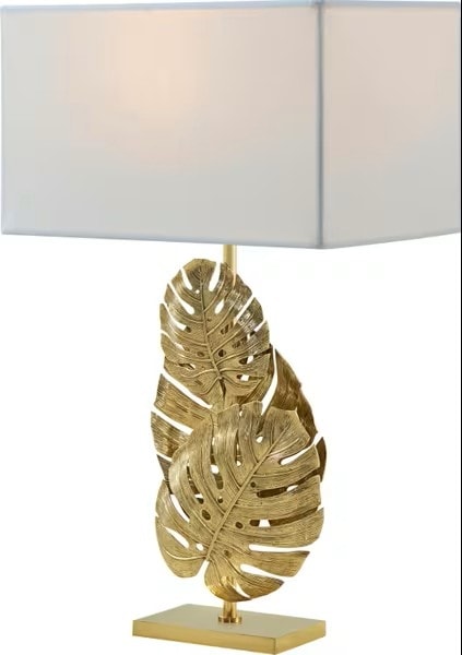 Contemporary Cluster Lamp with Rectangular Linen Shade