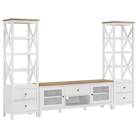 3-piece 67&quot; TV Stand Entertainment Center