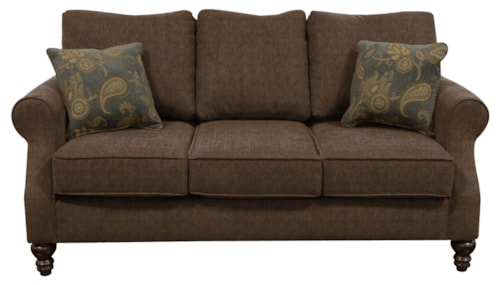 Traditional Sofa with Turned Legs