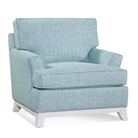 Contemporary Accent Chair with Flare Tapered Arms