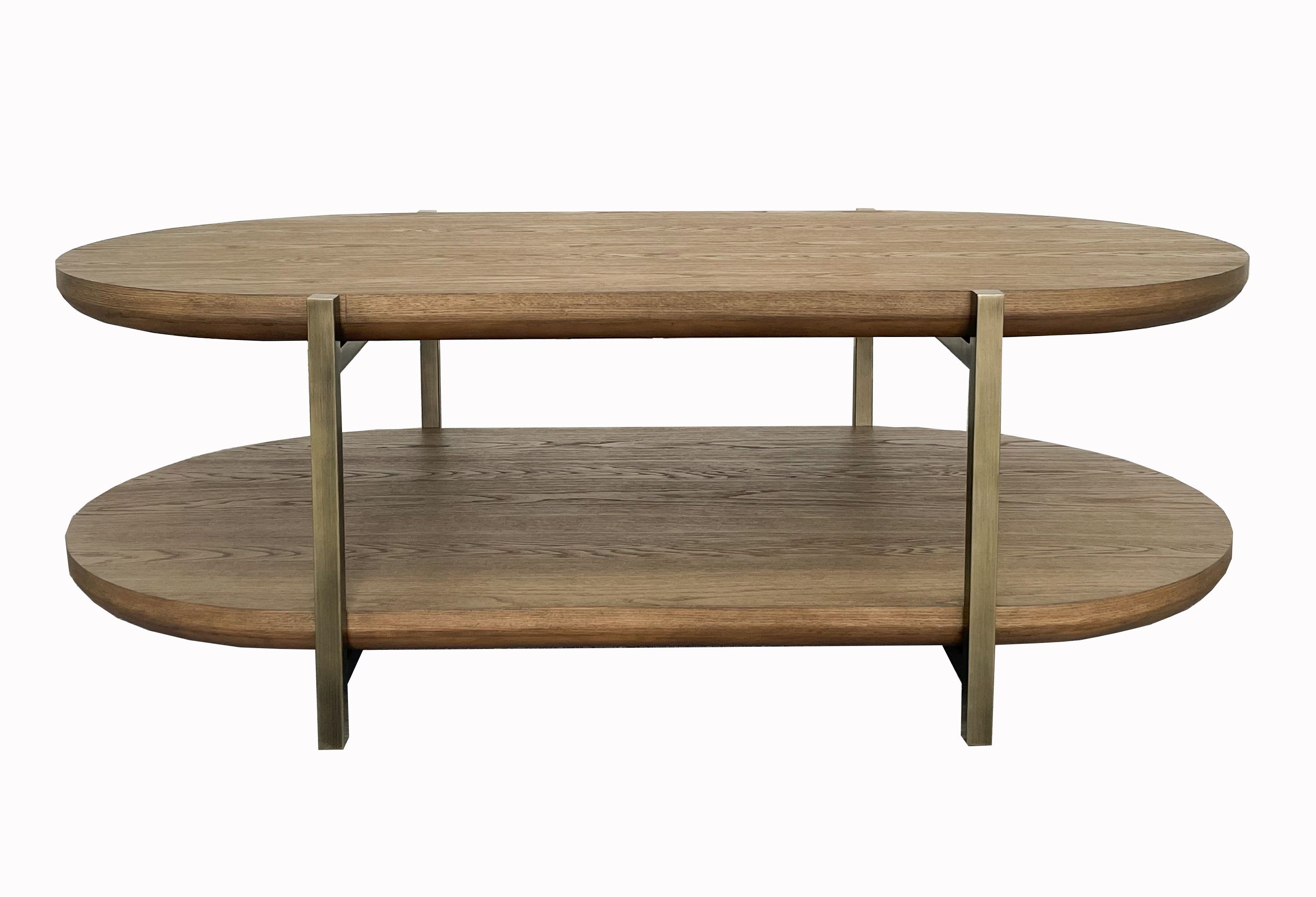 52" Oval Cocktail Table w/Lower Shelf