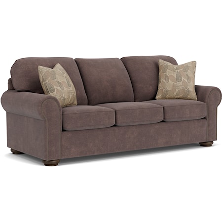 Traditional Queen Sleeper Sofa with Nailhead Trim