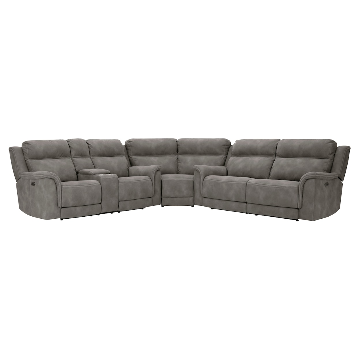 Ashley Furniture Signature Design Next-Gen DuraPella Pwr Reclining Sectional with Adj Headrests