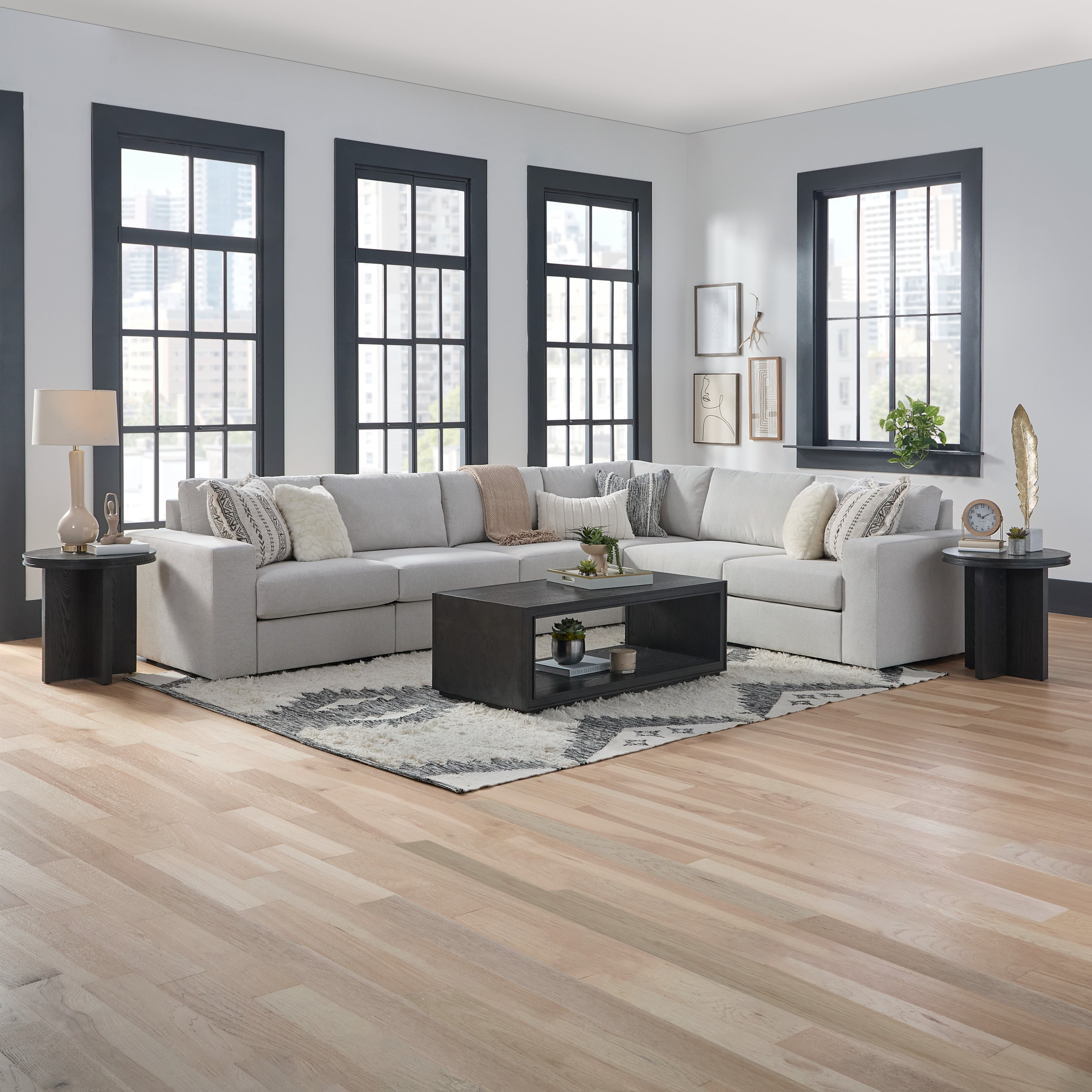 Standard-Arm 6-Seat Sectional Sofa