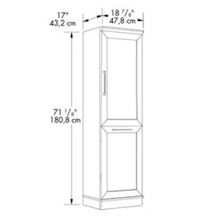 Contemporary Storage Cabinet with Trash Receptacle