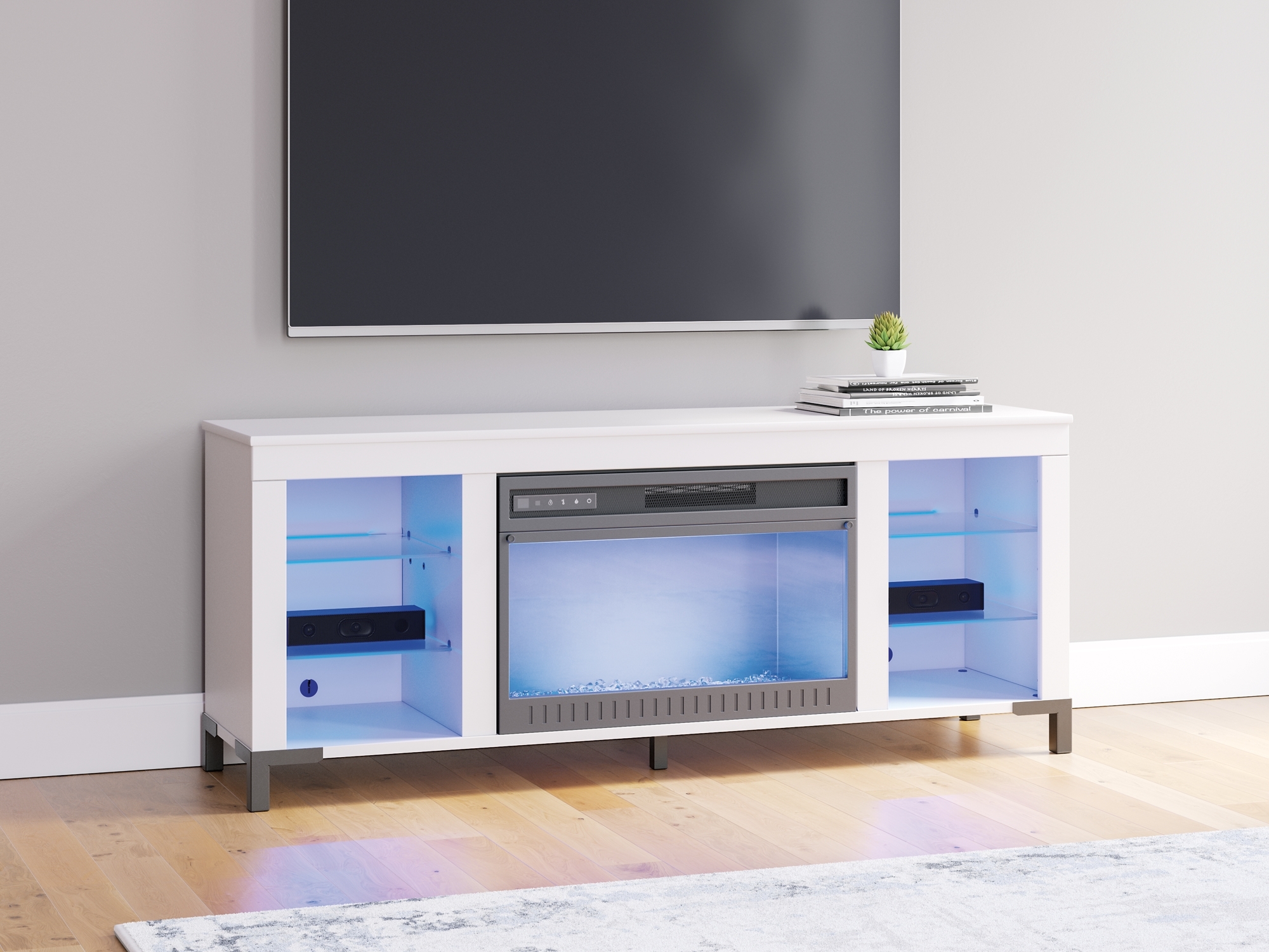 Signature Design by Ashley Brollevi TV Stand With Fireplace