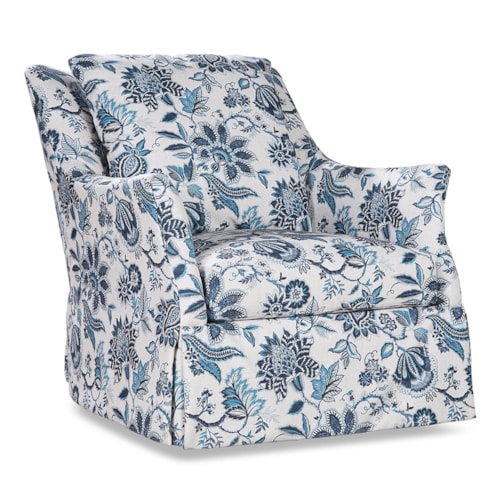 Casual Accent Chair with Flared Tapered Arms