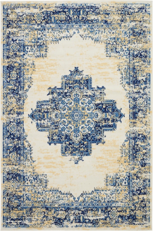 6' x 9' White Rectangle Rug