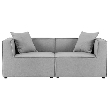 Outdoor 2-Piece Sectional Sofa Loveseat