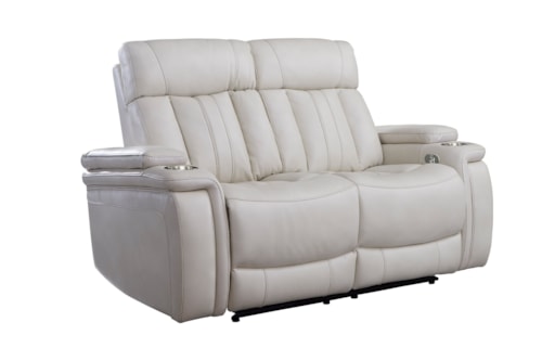 Casual Power Reclining Loveseat with Power Headrests