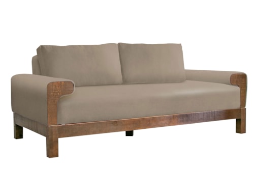 Contemporary Sofa with Throw Pillows