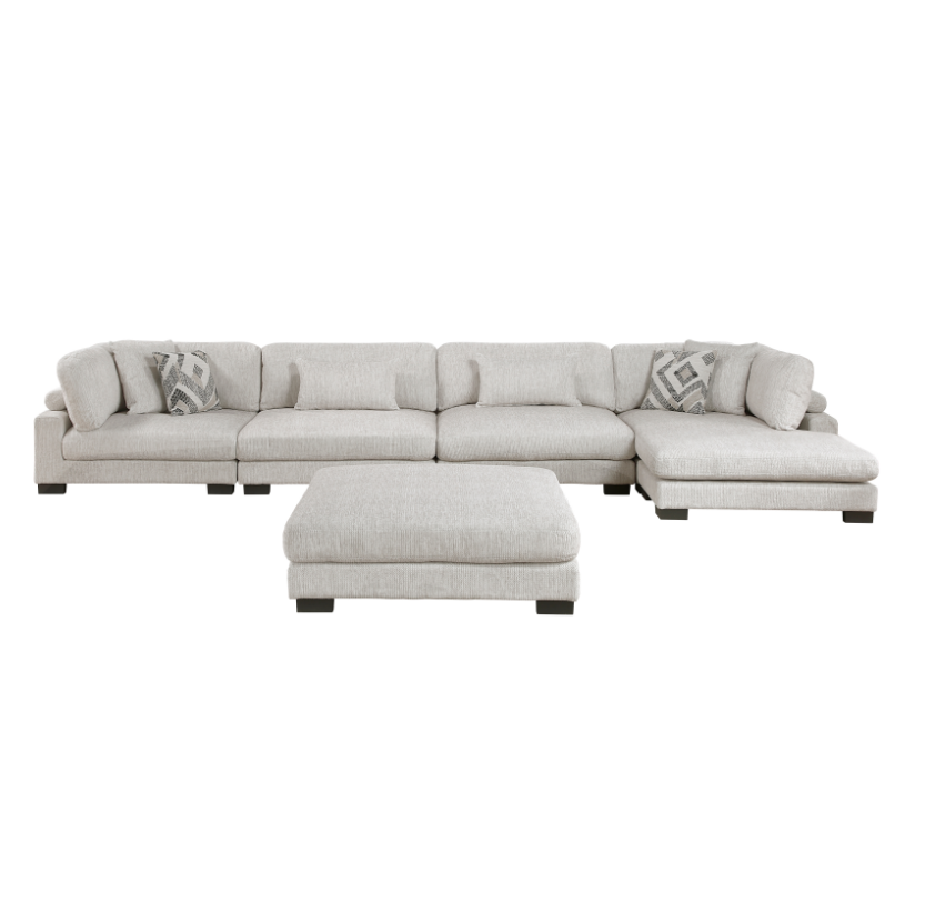 5-Piece Sectional Sofa with Ottoman