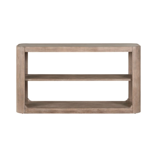 Contemporary Sofa Table with Open Shelf