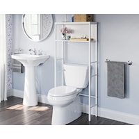 Contemporary Over Toilet Bathroom Etagere with Open Shelf