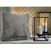 Signature Design by Ashley Gariland Gariland Gray Faux Fur Pillow